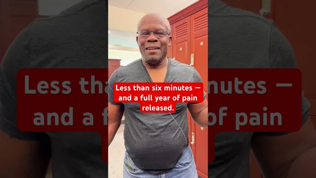 Video thumbnail: Less than six minutes — and a full year of pain released. #backpainrelief